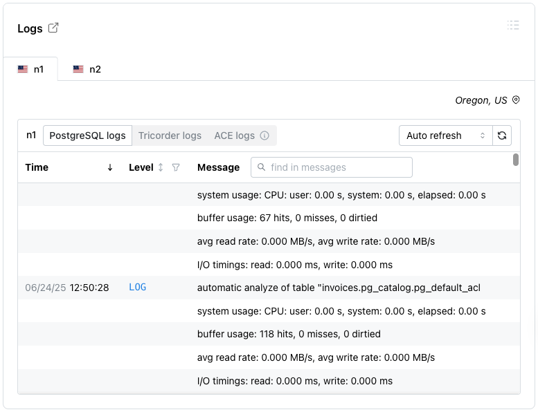 Database log files